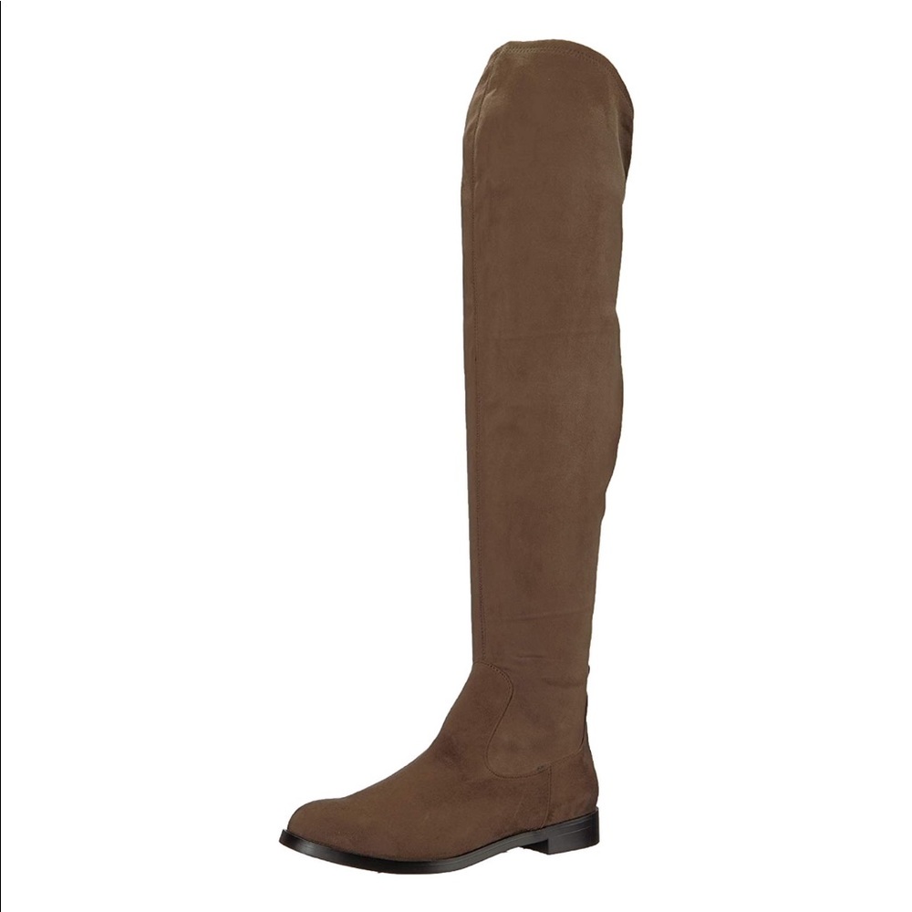 Reaction Kenneth Cole wind-y dark taupe over the knee womens boots shoes sz 10